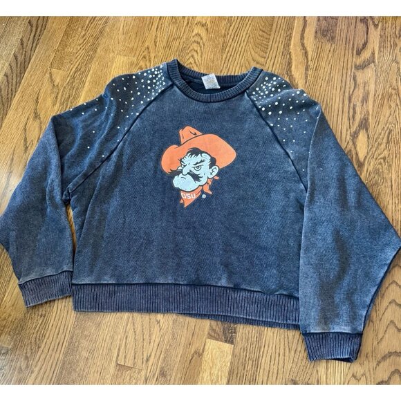 OSU Cowboys Gameday Couture Cropped Embellished Sweatshirt Size XL - Picture 1 of 3